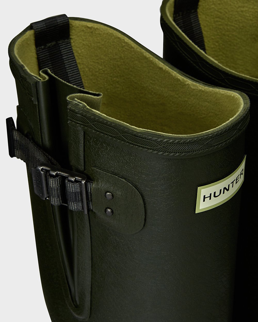 Hunter Balmoral Bamboo Carbon Tall Rain Boots - For Sale Cheap Mens Dark Olive - INQUWY421